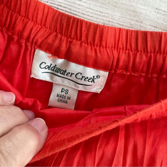 COLDWATER CREEK MIDI SKIRT IN CORAL - Picture 6 of 6